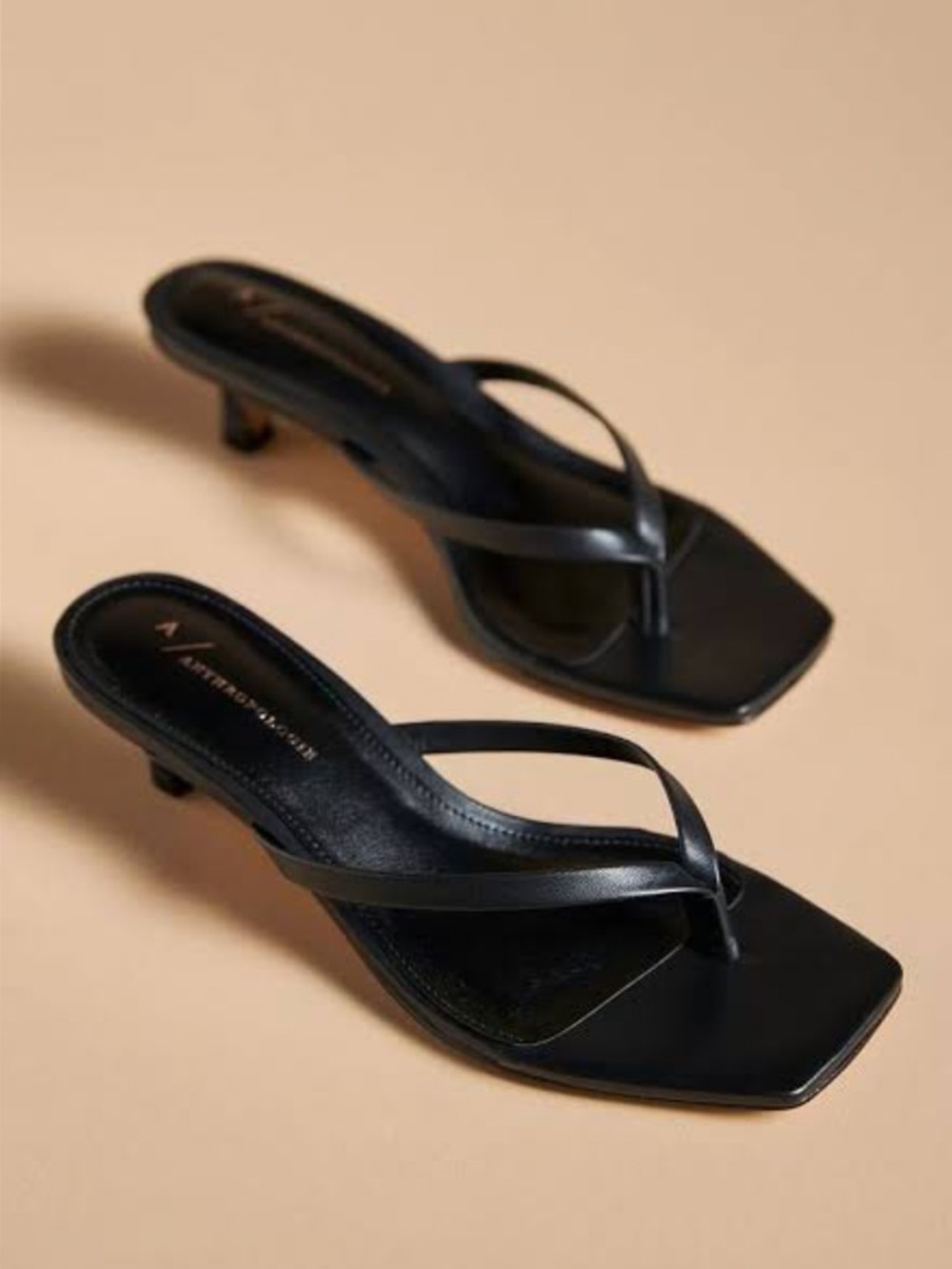 Anthropologie Thong Kitten Heel